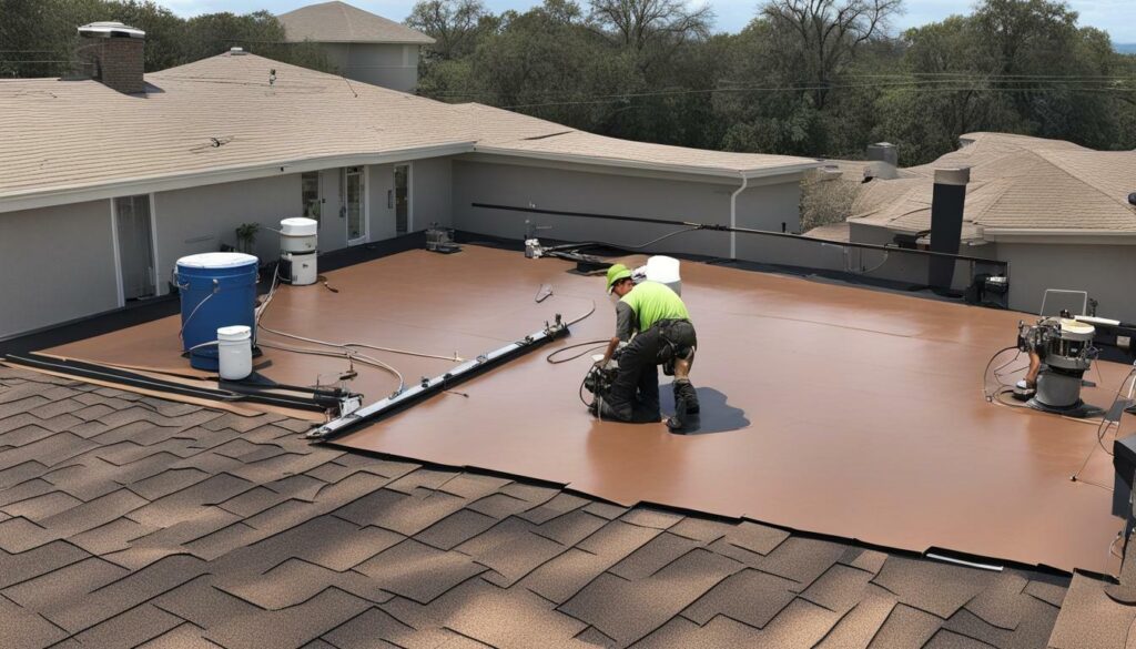 Flat roof repair Austin process
