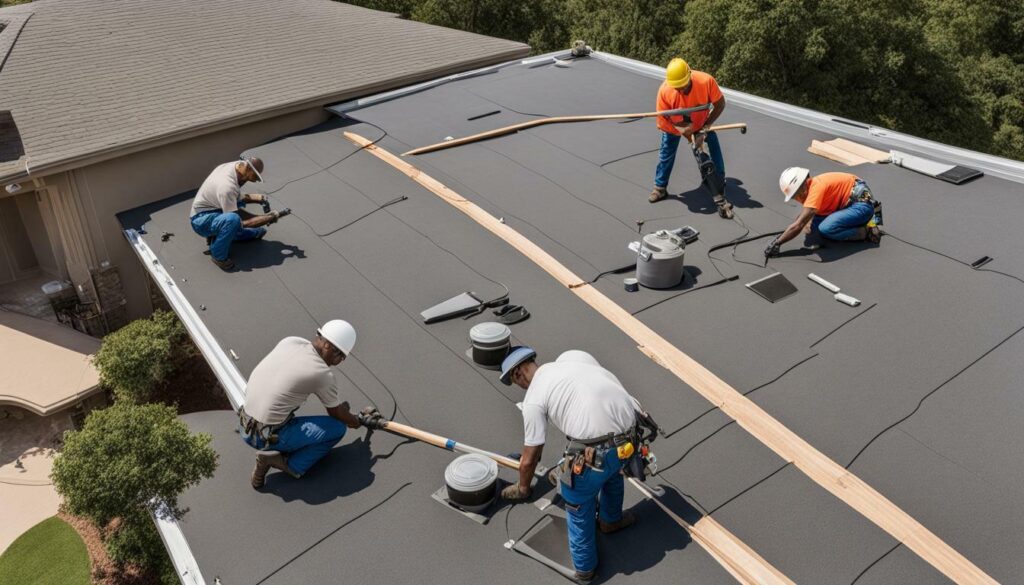 Professional flat roof repair in Dallas