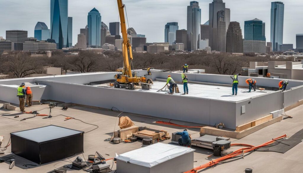 commercial flat roof repair services Dallas