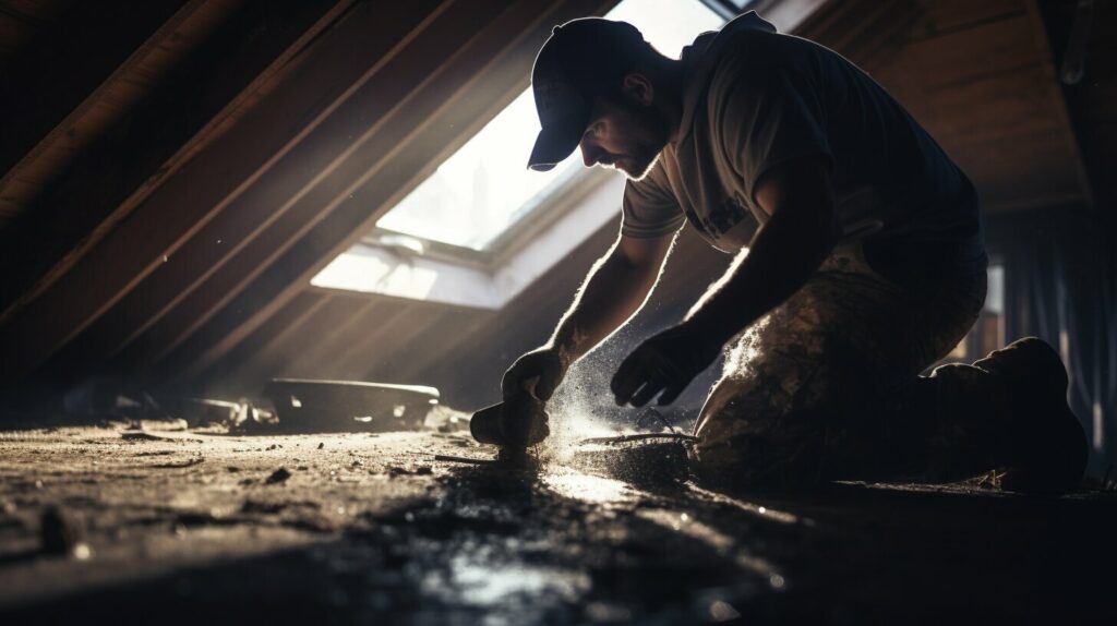 fixing roof leak from inside attic