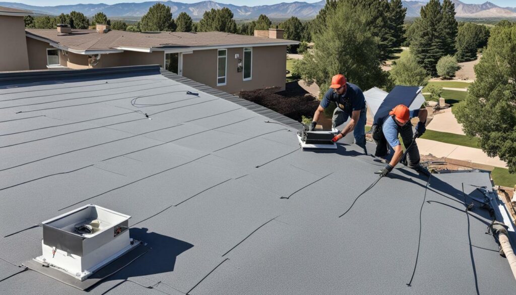 flat roof repair contractors Denver