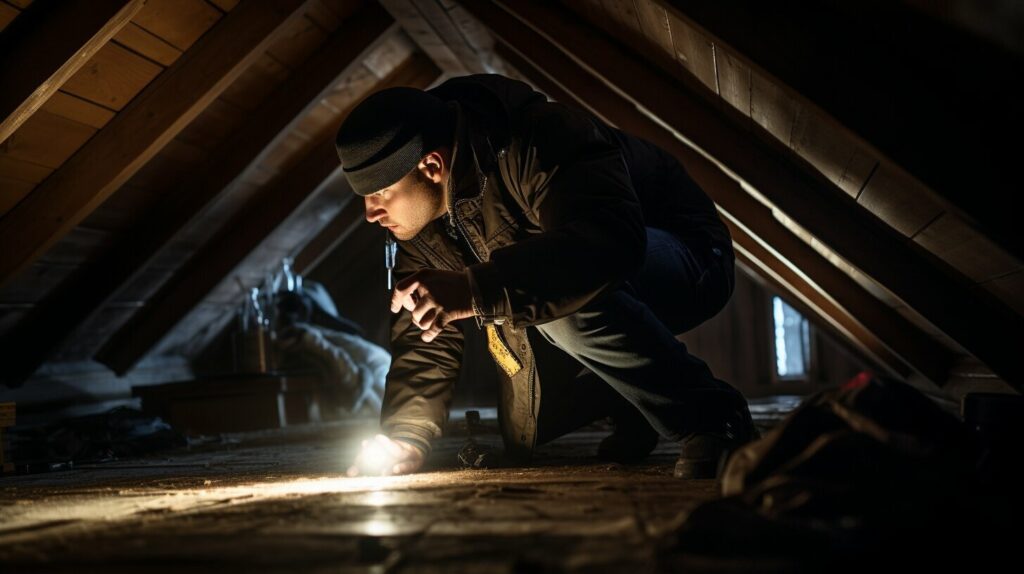 repairing a leaky roof from inside attic